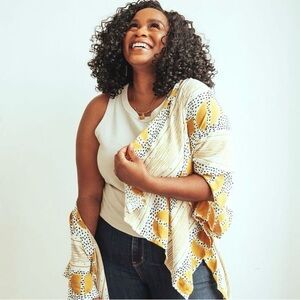 Sseko Printed Kimono Made In Uganda 100% Rayon